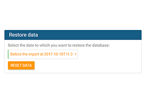 Recover data in orginio